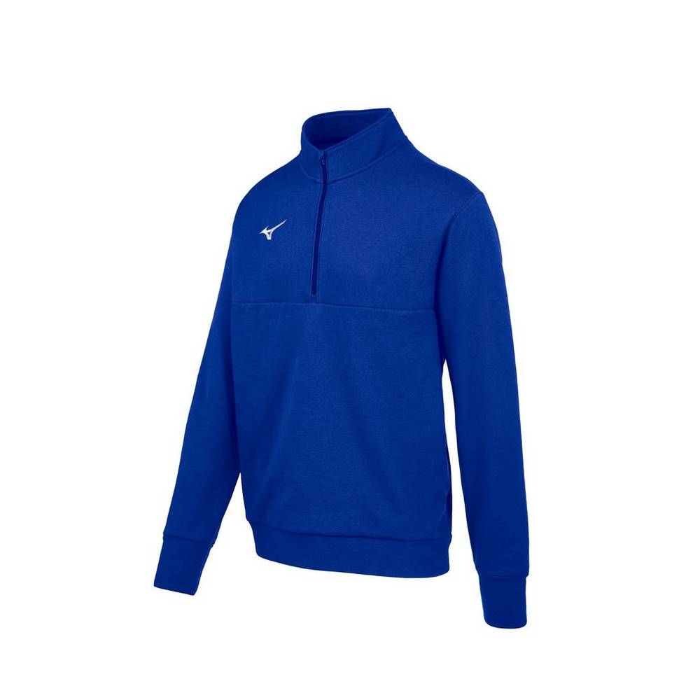 Moletom Mizuno MZ1 1/4 Zip Fleece - Homem - Azul Marinho - FGLZI9150